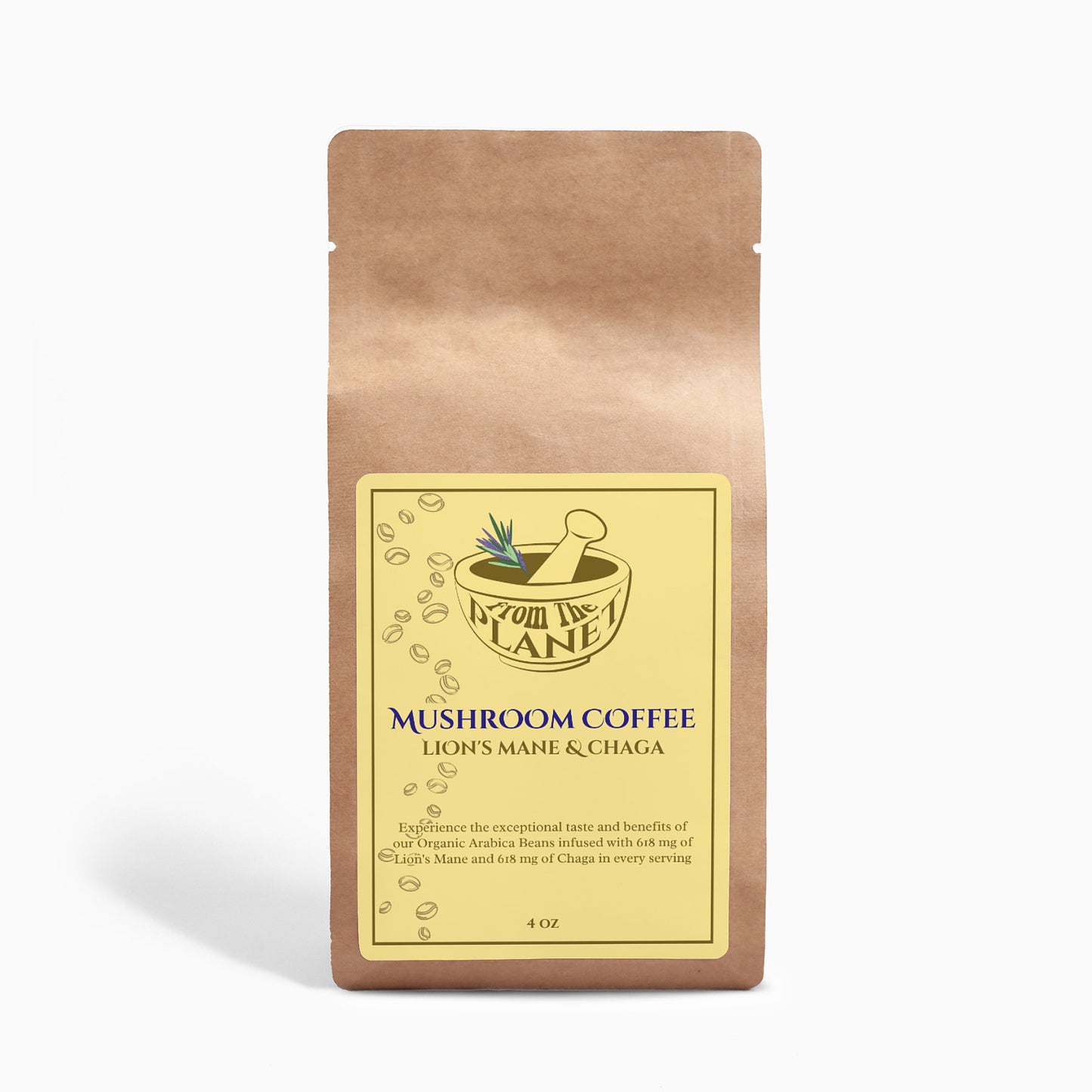 From The Planet Lion’s Mane & Chaga Mushroom Coffee  -  4oz