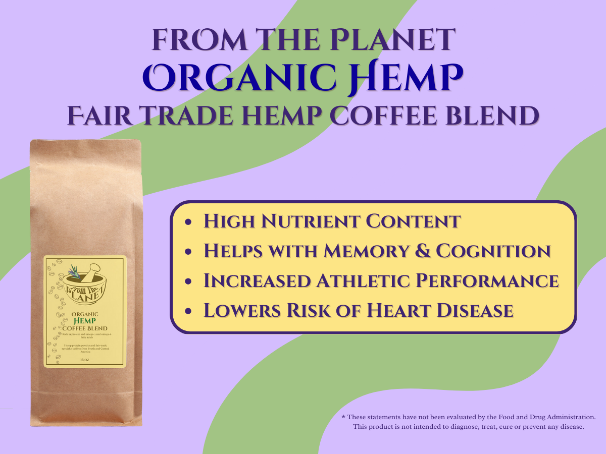 From The Planet Organic Hemp Coffee Blend - Medium Roast 4oz
